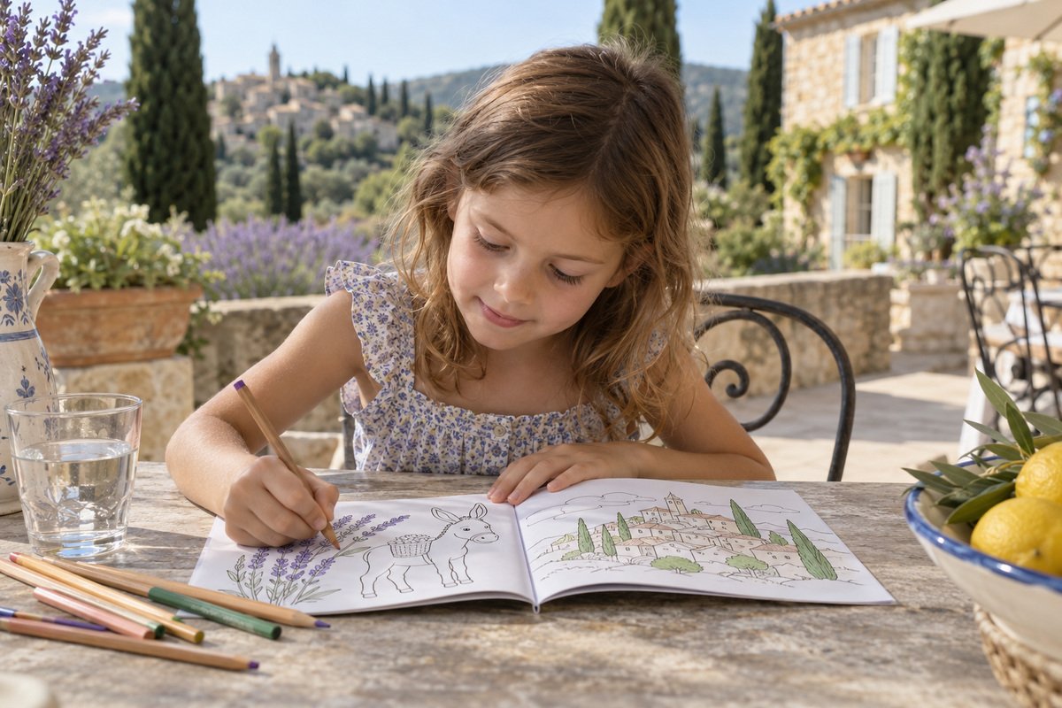 Un enfant qui colorie