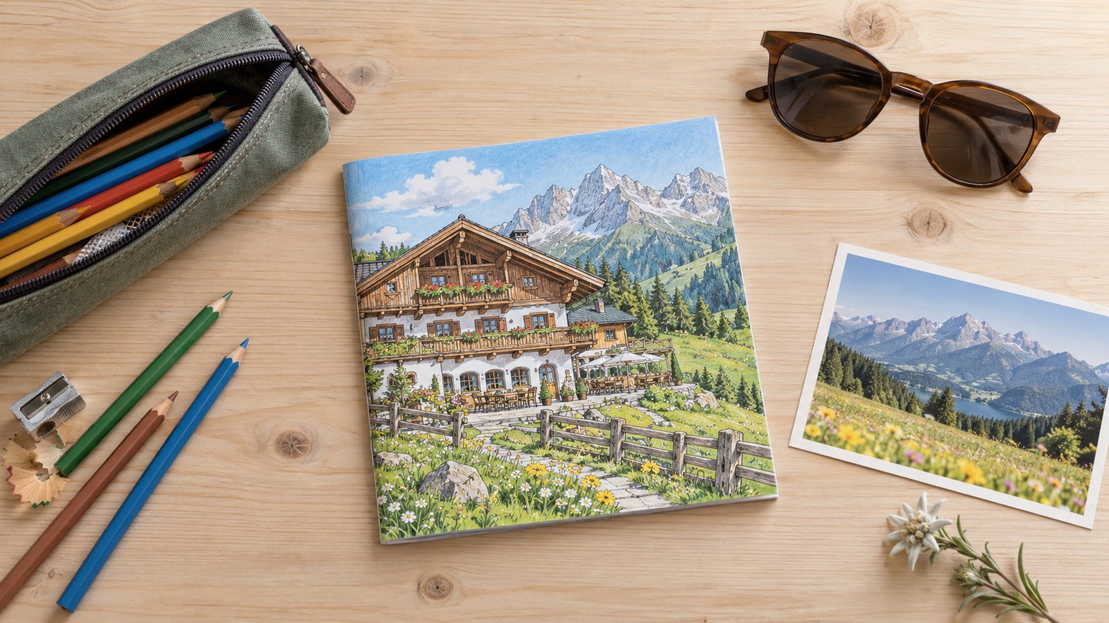 Ein personalisierter Umschlag für einen Malatlas