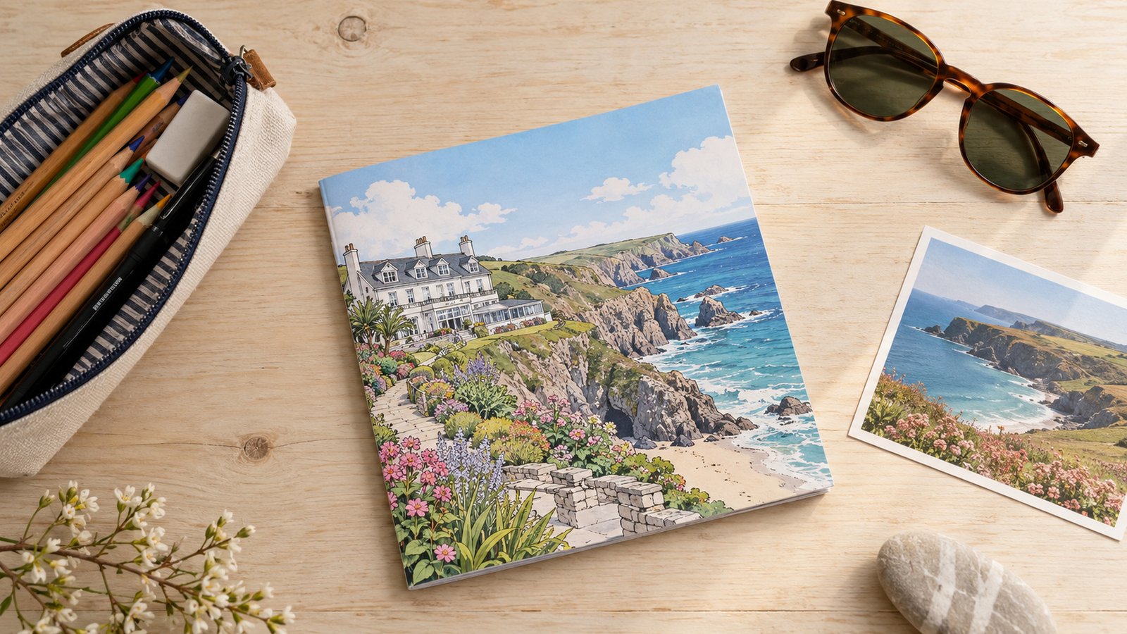 A personalised cover for a colouring atlas