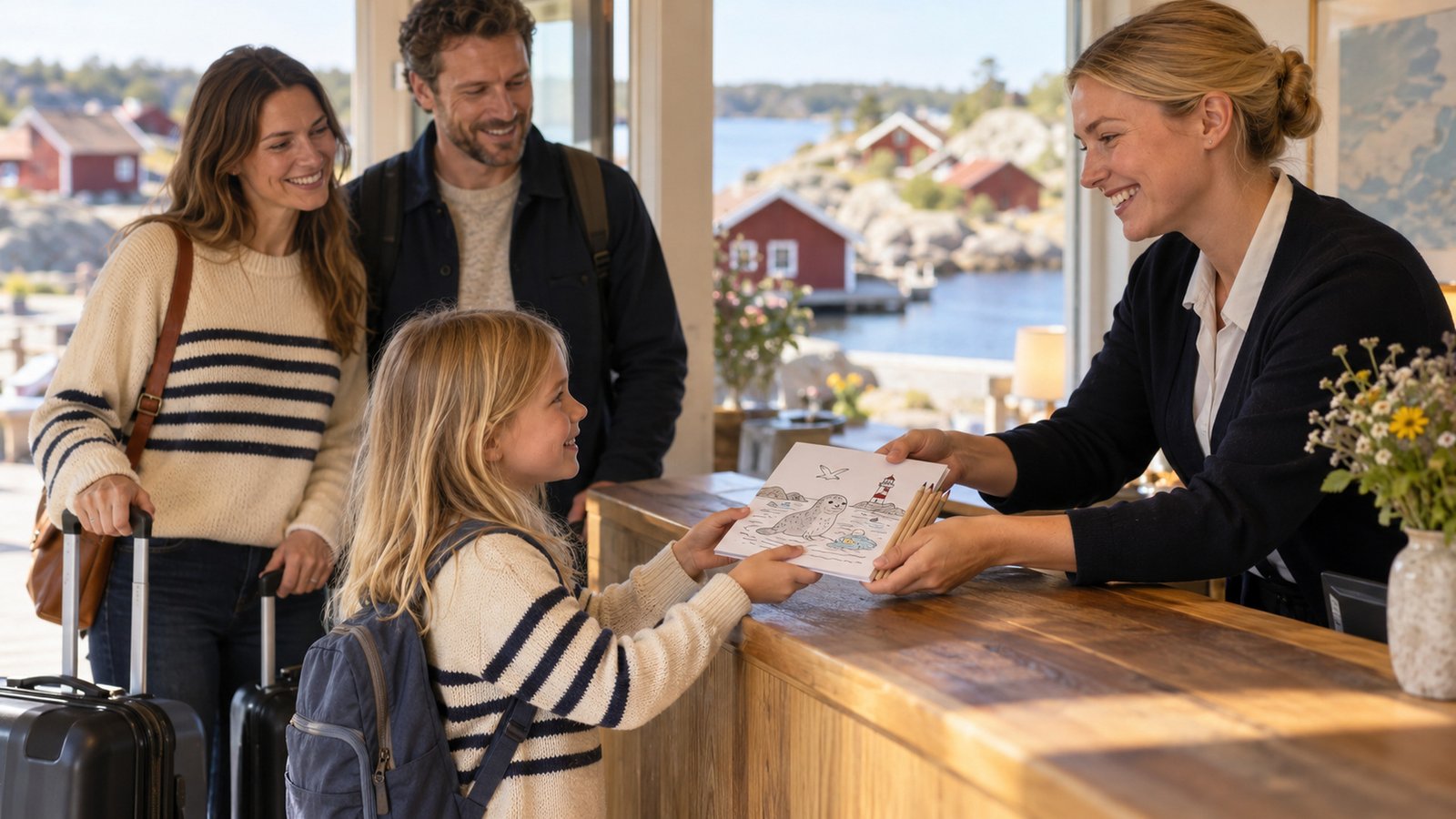 Nyss levererade exemplar i receptionen