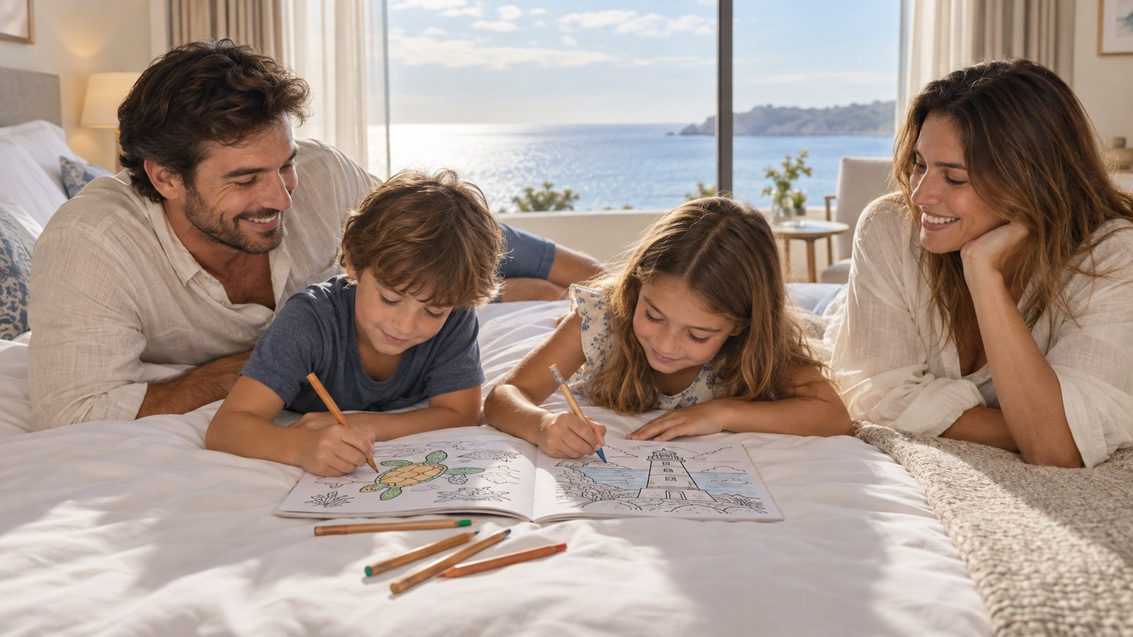 Vídeo del atlas en manos de una familia